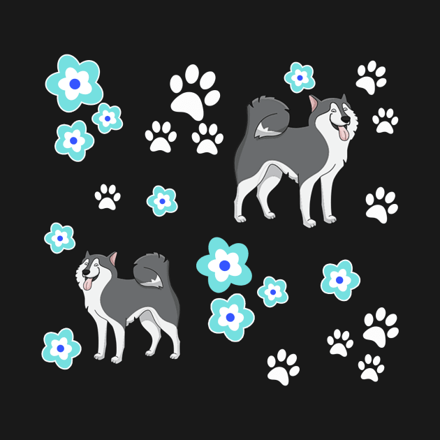 Pretty Siberian Husky Dog Gifts Items on Pink by 3QuartersToday