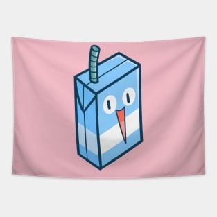 Cute Blue White Milk Box Tapestry