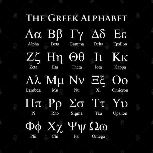 The Greek Alphabet by gemgemshop