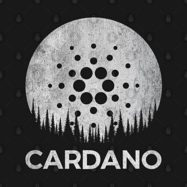 Vintage Cardano Coin Crypto To The Moon Token Cryptocurrency Wallet Cardano HODL Birthday Gift For Men Women by Thingking About