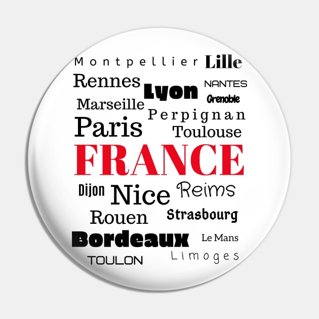 French Cities word cloud design Pin by karma-stuff