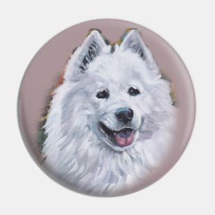 samoyed Fine Art Painting Pin