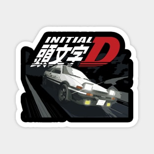 Initial D - Mountain Drift Racing Takumi Fujiwara's Toyota AE86 tofu Magnet