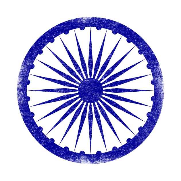 Ashoka Chakra India Flag Vintage by zurcnami