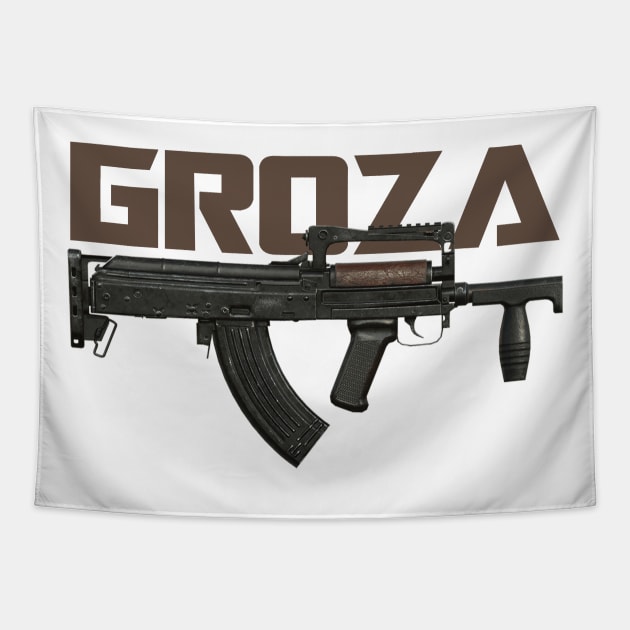 Assault Rifle Groza Tapestry by Aim For The Face