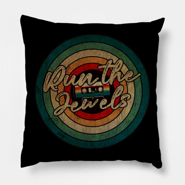 Run the Jewels - Vintage Circle kaset Pillow by WongKere Store