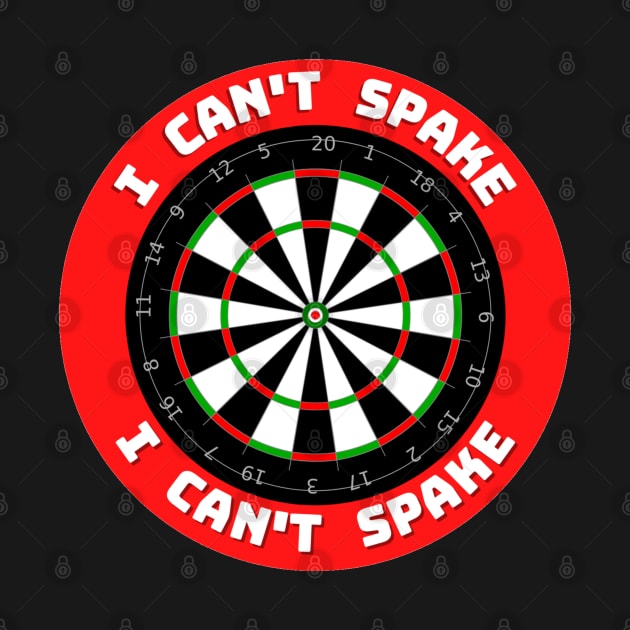 I can't spake Wayne Mardle iconic commentary by Darts Tees Emporium