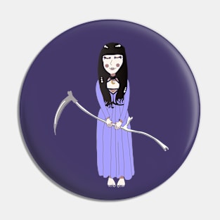 Reaper Goth Girl Pin