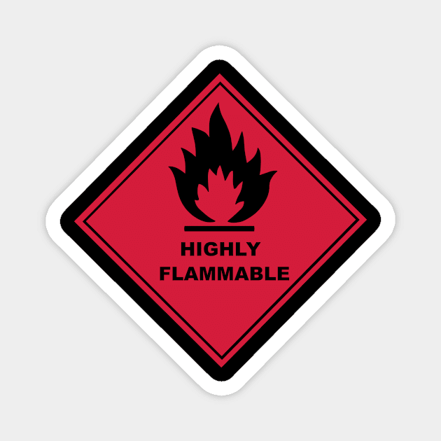 Flammable Warning Sign Magnet by sweetsixty