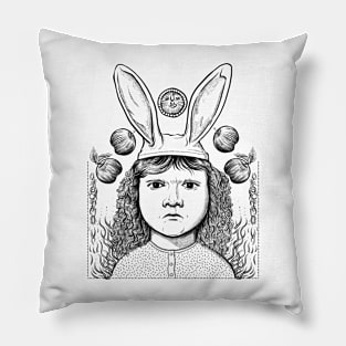 Rabbit Ear Wicca Girl Pillow