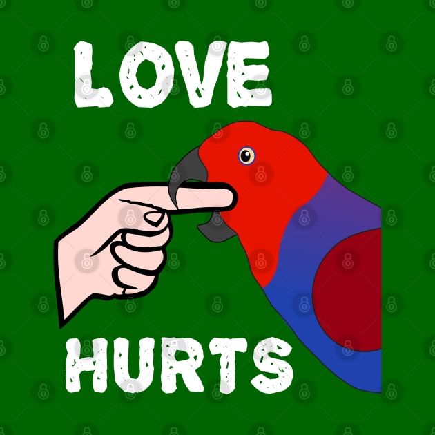 Love Hurts Eclectus Female Parrot Biting by Einstein Parrot