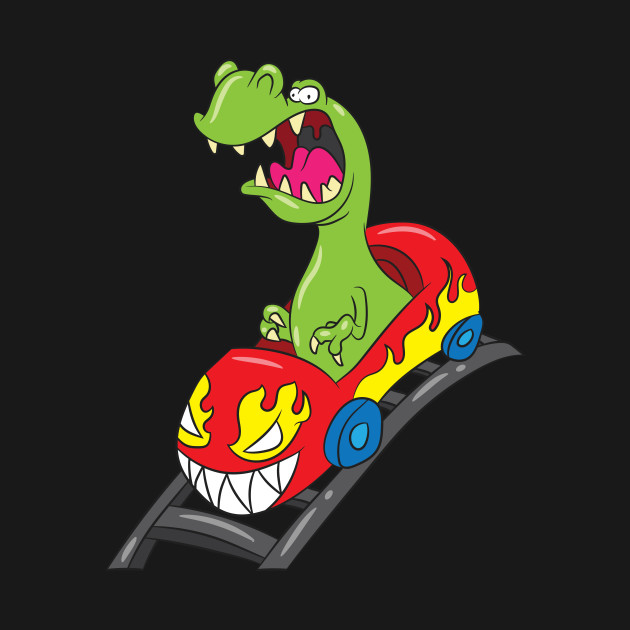 Discover Roller Coaster Shirt | Riding Dinosaur Gift - Roller Coaster - T-Shirt