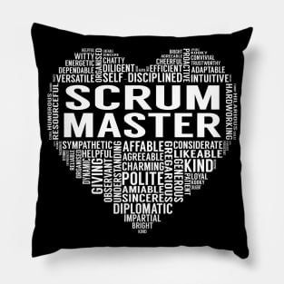 Scrum Master Heart Pillow