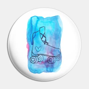 Watercolor Rollerskate Pin