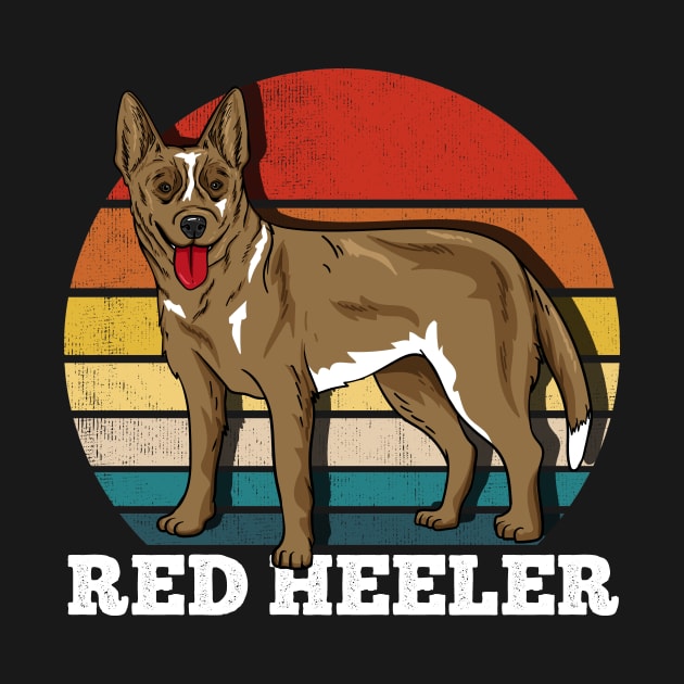 Red Heeler, Dog, Retro by KAWAIITEE