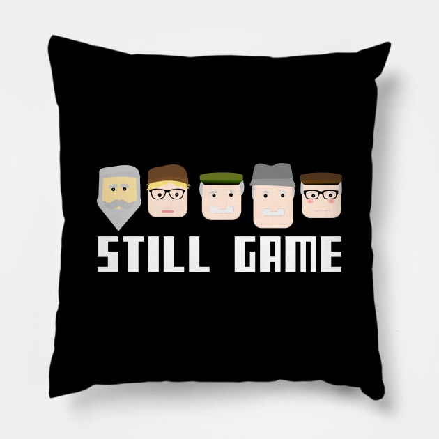 Still Game Characters Pillow by LittleBoxOfLyrics