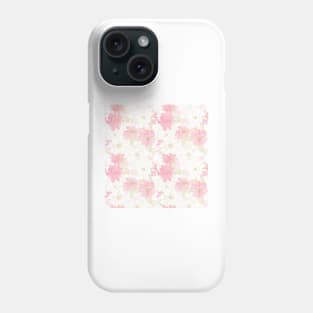 Pink and Gold Floral Paint Design Phone Case