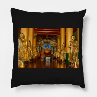 Golden Buddhas. Pillow