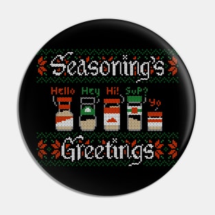 Seasoning's Greetings Sweater Pin