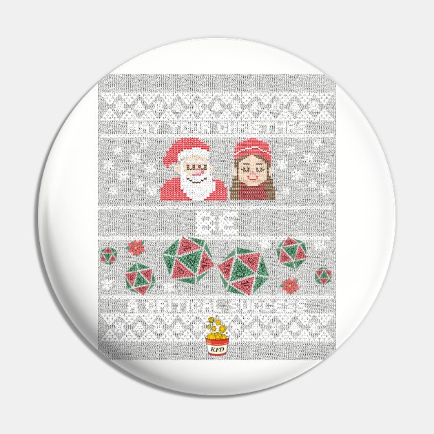 Critical Successful Christmas - Ugly Sweater Pin by KYFriedDice