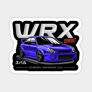 JDM car Subaru Impreza WRX STI BLUE Magnet