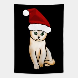 Orange Cat Christmas Tapestry