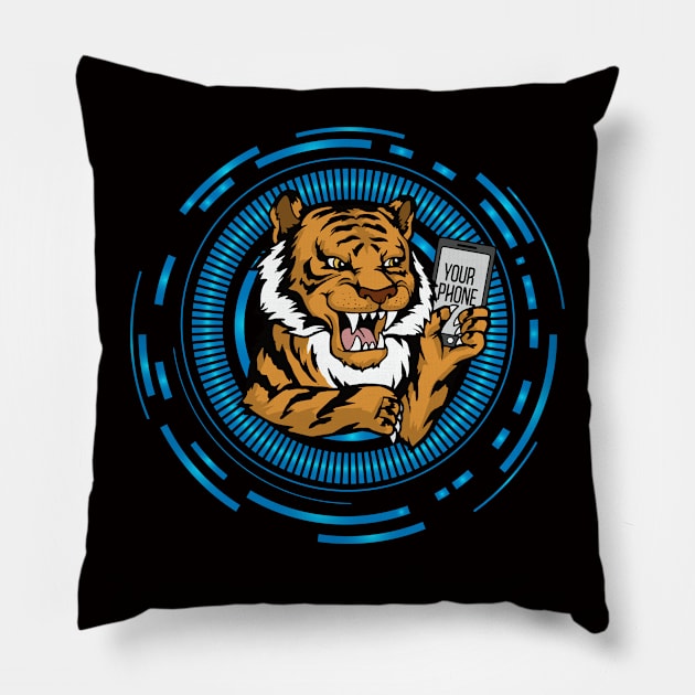 The Tiger APT - Cyber War Series Pillow by MySecurityMarketplace