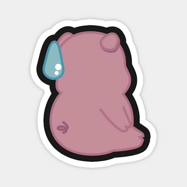 Pouty Pleasantly Plump Piggy Magnet by seekingcerulean