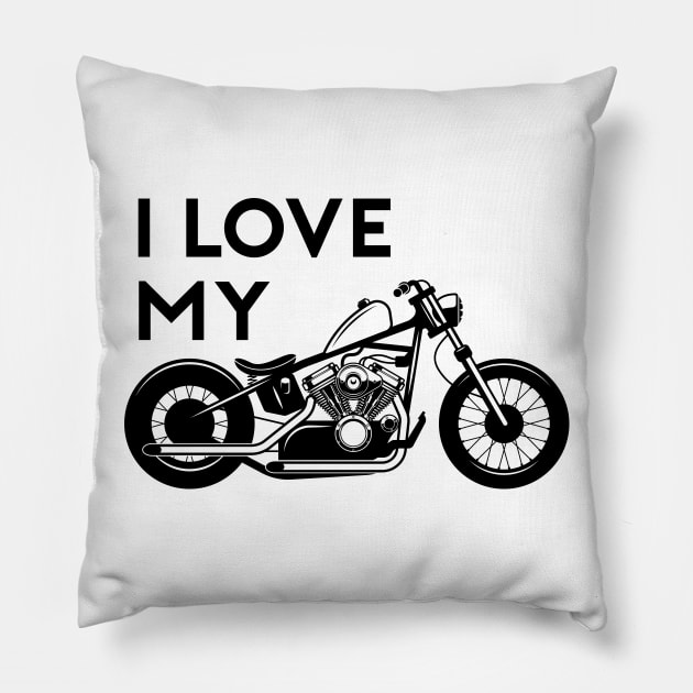 I love my bike Pillow by Dosunets