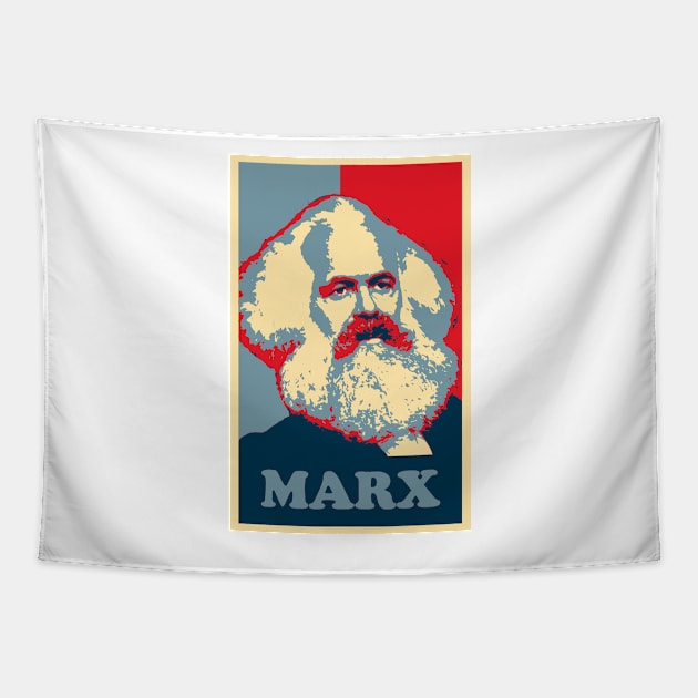 Karl Marx, obama poster Tapestry by hottehue