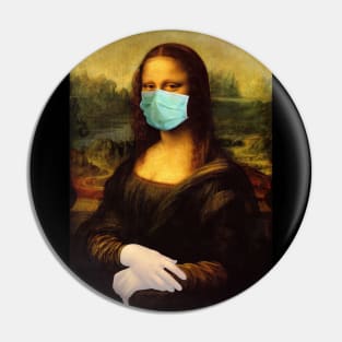 Covid Mona Lisa Pin