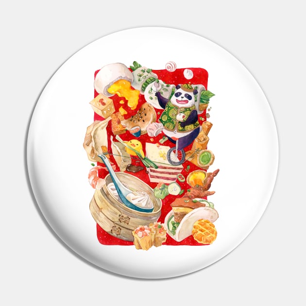 Panda Dim Sum Circus Pin by penelopeloveprints