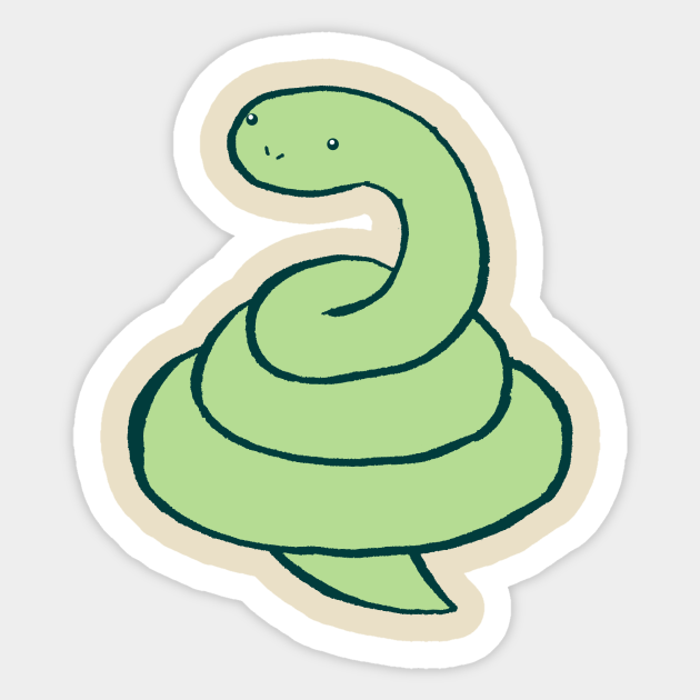 Coiled Snake - Snake - Sticker | TeePublic Coiled Snake - Snake - Sticker | TeePublic