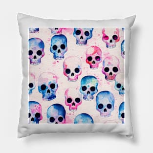 Watercolor skull pattern Pillow