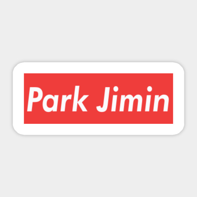 Park Jimin Supreme Jimin Aufkleber Teepublic De