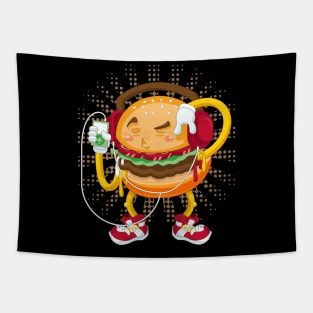 Funny Hamburger Tapestry