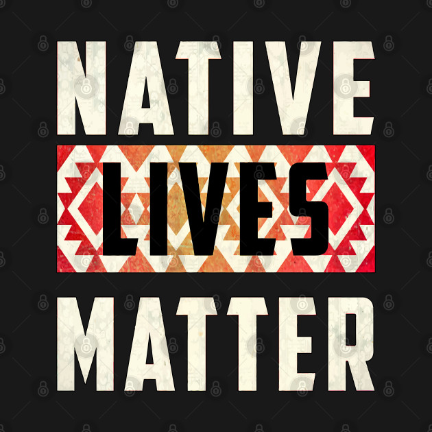 Discover Native Lives Matter (red & white) - Native Lives Matter - T-Shirt