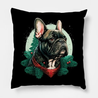 French Bulldog Christmas Pillow