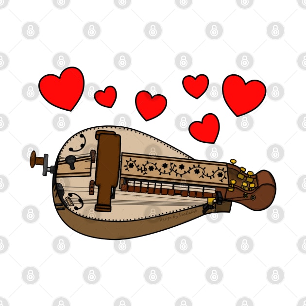 Valentines Hurdy Gurdy Gurdyist Wedding Musician by doodlerob