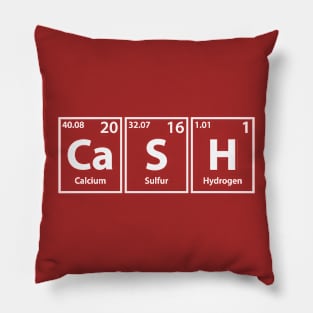 Cash (Ca-S-H) Periodic Elements Spelling Pillow