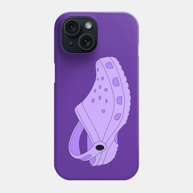 Purple Crocs Shoe Phone Case by Gold Star Creative