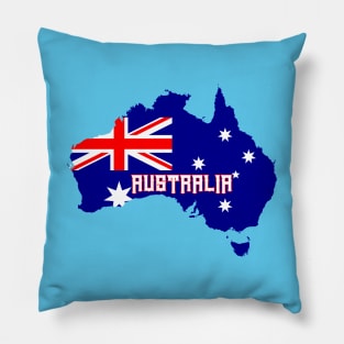 Australia flag & map Pillow