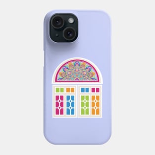 Yemeni Window Stained Glass Qamariyah Magenta design Phone Case