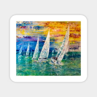 Rainbow Regatta Magnet