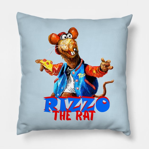 Rizzo The Rat Illustration - Muppets Pillow by CatsandBats