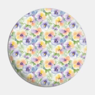 Watercolor Wild Pansy Flowers in Summer Pin