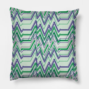 Geometric zigzag shapes, abstract Pillow