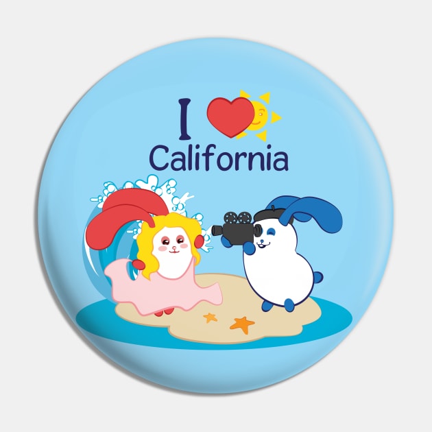 Ernest and Coraline | I love California Pin by hisameartwork