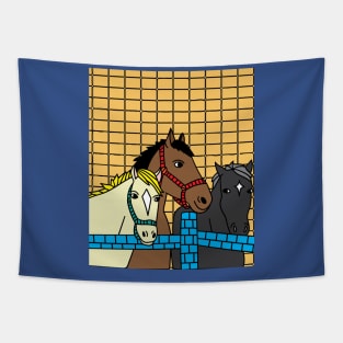 Horses Rider Pony Girl Tapestry