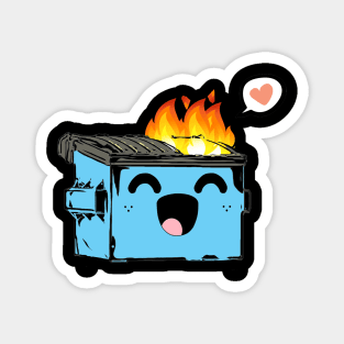 Kawaii Cute Dumpster Fire Love Magnet